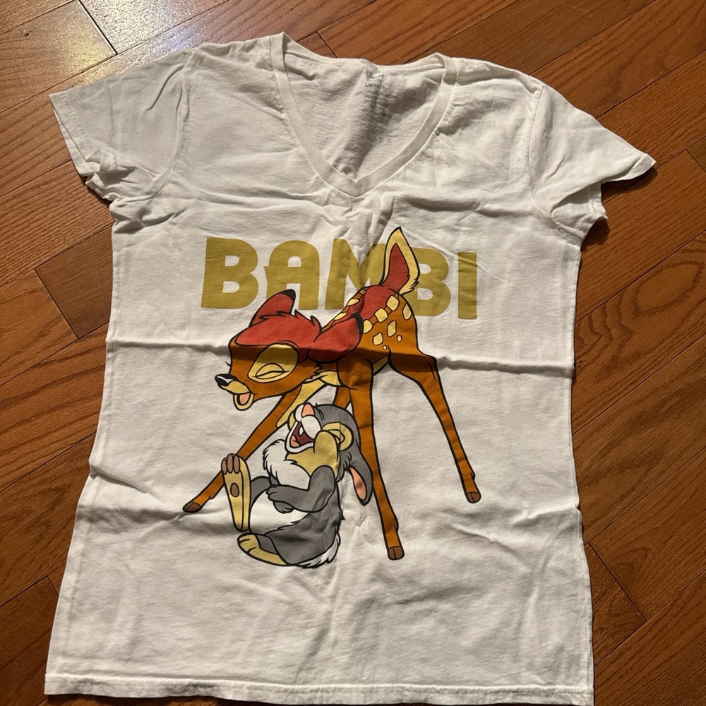 Disney Bambi White and Gold Kids T-Shirt
